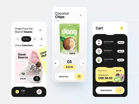 Snacks Ordering App designed by Bogdan Falin for QClay. Connect with them on Dribbble; the global community for designers and creative professionals. Ecommerce Ui Design, App Inspiration, Ui Ux 디자인, Creative Typography Design, Ecommerce App, Ui Ux App, App Concept, Mobile App Design Inspiration, App Design Inspiration