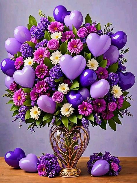 Flowers Images, Beautiful Flowers Images, Flower Arrangements Simple, Rainbow Roses, Retro Valentines, Purple Love, Beautiful Flower Arrangements, Beautiful Flowers Pictures, Birthday Flowers