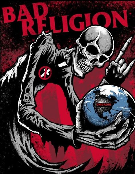 Bad religion Punk Posters, Arte Zombie, Tenacious D, Rock Poster Art, Rock Band Posters, Punk Culture, Punk Poster, Bad Religion, Music Concert Posters