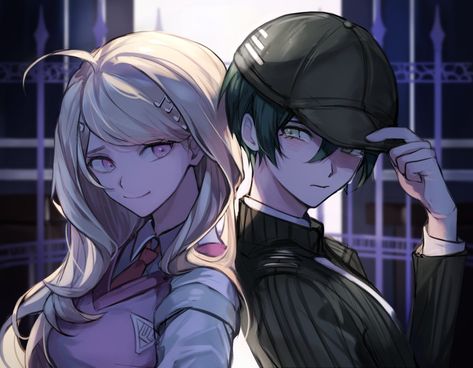 Kaede Fanart Danganronpa, Saimatsu Fanart, Danganronpa Kaede, Danganronpa Art, Reference Couple, Kaede Akamatsu, Danganronpa Ships, Shuichi Saihara, Danganronpa 1