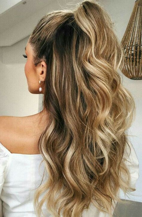 #half#hairstyle#inspo#basic#pretty#easy#inspiration#quick Down Hairstyles For Long Hair, Easy Everyday Hairstyles, Simple Prom Hair, Short Homecoming Hair, Hair Homecoming, Homecoming Hair Down, Long Blonde, Hair Updo, Hairstyles For Long Hair