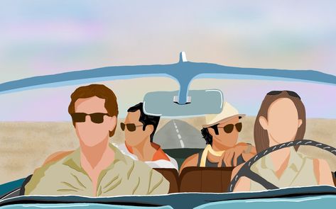 ZNMD digital illustration Znmd Quotes Wallpaper, Bollywood Digital Art, Znmd Quotes Aesthetic, Bollywood Movie Illustration, Bollywood Illustration Art, Bollywood Illustration, Zindagi Na Milegi Dobara, Bollywood Theme, Film Posters Art