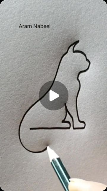 Animals & Artworks & Artists on Instagram: "Join my step-by-step creative journey✍🏻 By @aram.nabeel  📩 Features & Promos via DM  #art #drawing #instagram #instagood #photo #fyp #viral #foryou #love #cat" Cat Drawing Step By Step, Drawing Instagram, Love Cat, Video Art, Animals Artwork, Step By Step Drawing, Cat Drawing, Art Videos, Art Drawing