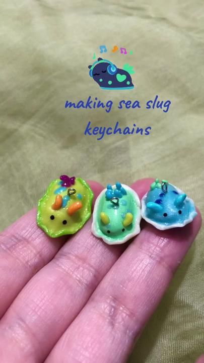 Clay Sea Slug, Polymer Clay Sea Creatures, Clay Sea Animals, Clay Slug, Clay Sea Creatures, Sculpting Inspiration, Sea Slugs, Coral Art, Sea Slug