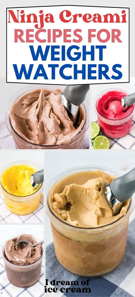 If you're following WeightWatchers, there are several delicious Ninja Creami recipes you need to try! These low point desserts are the perfect indulgent treat! Low Point Desserts, Ice Cream Maker Recipes Healthy, Ninja Creami Recipes, Sugar Free Pie, Ninja Ice Cream Recipe, Protein Ice Cream Recipe, Banana Ice Cream Recipe, Ice Cream Recipes Machine, Healthy Ice Cream Recipes