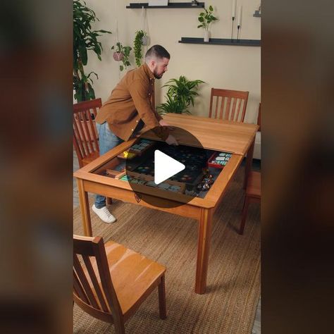 TikTok · Wyrmwood Puzzle Table Ideas, Board Games Diy, Modular Table, Puzzle Table, Poke Bowls, Dinner Night, Gaming Table, Instagram Puzzle, Games Diy