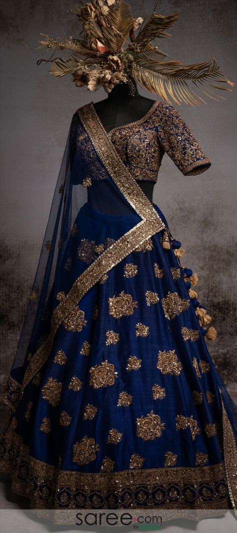 Lehenga Royal Blue, Lehenga Latest Designs, Pakistani Wedding Dresses Bridal Lehenga, Lehenga Royal, Lehenga Latest, Reception Outfit, Zardosi Work, Desi Wedding Dresses, Indian Outfits Lehenga