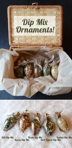 Great list of gorgeous handmade gifts that are cheap and easy to make! Inexpensive DIY holiday and Christmas gift ideas - most are under $5! Dip Mix Ornaments, Joululahjat Diy, Diy Gifts For Christmas, Diy Gifts To Make, Christmas Diy Ideas, Homemade Gift Ideas, Xmas Gift Ideas, Gift Giving Ideas