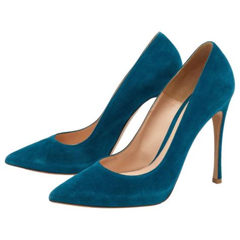 Kate Middleton's Gianvito Rossi 'Gianvito 105' Pumps in Teal Suede Kate Middleton Shoes, Middleton Style, Royal Engagement, Kate Middleton Style, Gianvito Rossi, Outfit Posts, High Heel Pumps, Kate Middleton, Pumps Heels