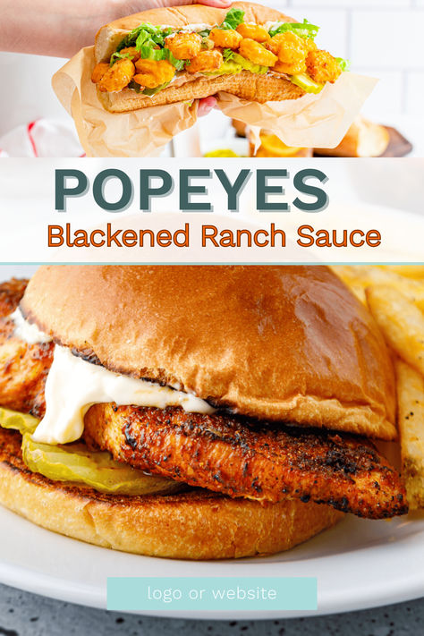 This easy three-step recipe for Popeyes Blackened Ranch Sauce is absolutely irresistible. Whip up this flavorful and zesty sauce right in your kitchen for a delicious addition to your meals! Popeyes Blackened Chicken, Blackened Ranch, Recipe For Air Fryer, Ranch Sauce, Blackened Seasoning, Zesty Sauce, Blackened Chicken, Chicken Sandwiches, Sauces And Dips