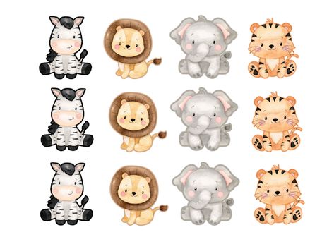 Safari baby pdf - Google Drive Safari Baby Png, Clipart Animals, Animal Cutouts, Safari Cakes, Baby Rosa, Edible Icing Sheets, Warm Chocolate, Jungle Baby Shower, Jungle Baby