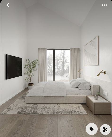 Minimal Bedroom, Modern Minimalist Bedroom, Minimalist Bedroom Design, Dekorasi Kamar Tidur, Pretty Bedroom, Couple Bedroom, Modern Bedroom Design, Room Makeover Bedroom, Simple Bedroom