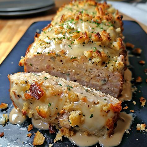 Chicken Cordon Bleu Meatloaf - Keto Ground Chicken Meatloaf, Cordon Bleu Meatloaf, Supper Ideas Easy Healthy, Chicken Cordon Bleu Meatloaf, Soft Food Recipes, Chicken Meatloaf, Minced Chicken, Meatloaf Ingredients, Plain Bread