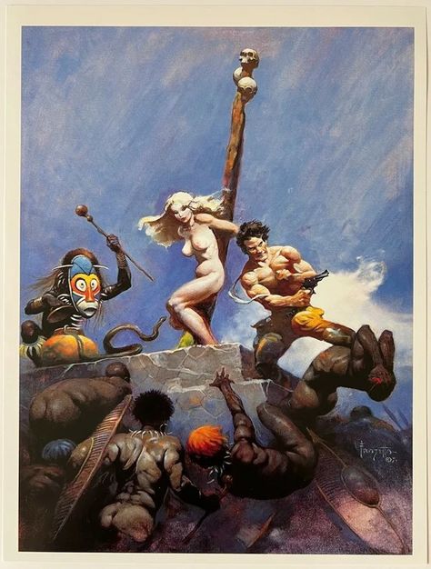 Frank Frazetta, Red Sonja, Conan The Barbarian, Jack Kirby, Pulp Art, Art Et Illustration, Image Comics, Fantasy Artist, Arte Fantasy