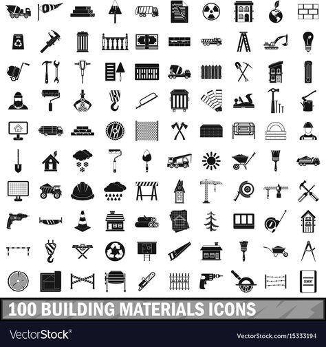 Building Materials Logo, Showroom Decor, Glyph Icon, Image Downloads, Year 2024, Design Vector, Building Materials, Icon Set, Simple Style