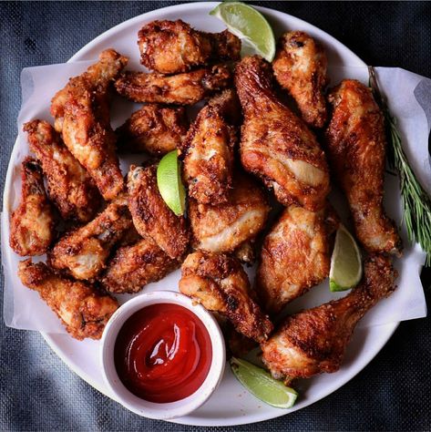 Chicken Wings Party, Chili Lime Chicken Wings, Lime Chicken Wings, Commercial Deep Fryer, Wings Party, Deep Fried Recipes, Chili Lime Chicken, Destined For Greatness, Chicken Tenderloin Recipes