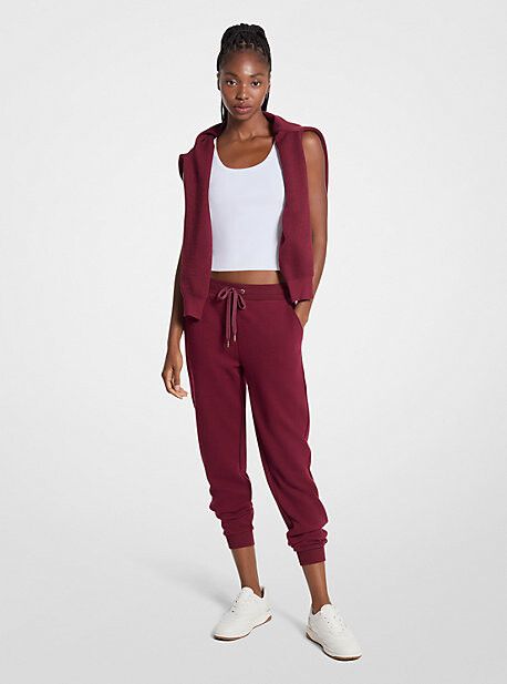 Logo Jacquard Joggers Maroon Joggers, Michael Kors Logo, Michael Kors Outlet, Drawstring Jogger, Denim Joggers, Jacquard Pattern, Clothing Logo, Denim Pant, Jogger Pants