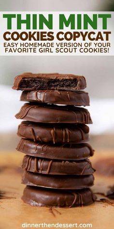 Cocoa Powder Recipes, Mint Recipes, Mint Cookies, Homemade Snacks, Köstliche Desserts, Girl Scout, Yummy Cookies, Candy Recipes, Chocolate Cookies