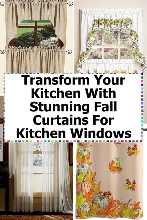 Elevate your kitchen's autumn aesthetic with stunning fall curtains for kitchen windows. Discover how the right curtains can bring warmth and colour to your space, creating a cosy atmosphere perfect for the season. Explore various styles and patterns that complement your decor while allowing natural light to filter through. Transform your kitchen into a welcoming haven this fall with beautiful curtains that reflect the charm of the season. Fall Curtains, Curtains For Kitchen, Kitchen Window Curtains, Indoor Oasis, Kitchen Windows, Beautiful Curtains, Colorful Curtains, Kitchen Window, Nature Indoors