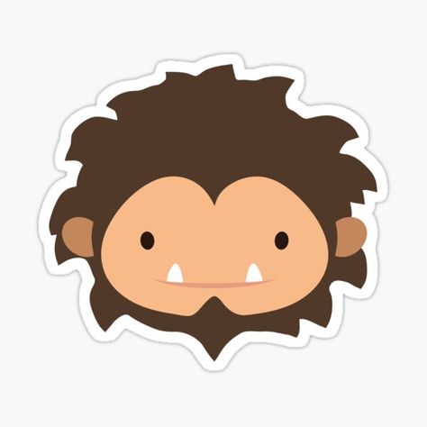 "Sneaky Sasquatch Big Head" Sticker by rac7games | Redbubble Sasquatch Birthday, Sneaky Sasquatch, Bigfoot Art, Happy Stickers, Kids Party Decorations, Big Head, Perler Bead Art, 8th Birthday, Altered Books