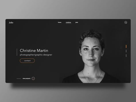 Portfolio site page portfolio modern design landing page webdesign ui ux Landing Page Portfolio Design, Personal Website Design, Profile Website, Portfolio Photo, Logos Retro, Web Portfolio, 포트폴리오 레이아웃, Portfolio Website Template, Design Cv