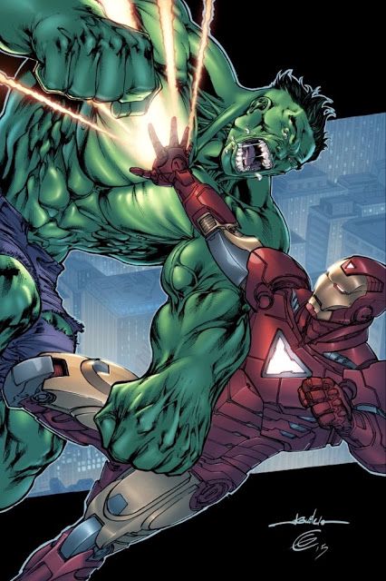 Google+ Hulk Vs Iron Man, Comical Art, Hulk Fan Art, Marvel Comic Book Characters, Iron Eagle, Superman Artwork, Hulk Comic, Postcard Paper, Hulk Avengers