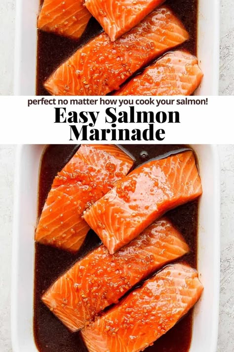 Balsamic Salmon Marinade, Asian Marinated Salmon, Grilled Salmon Marinade Recipes, Quick Salmon Marinade, Bbq Salmon Marinade, Soy Sauce Salmon Marinade, How To Marinate Salmon, Soy Marinated Salmon, Marinade For Salmon Easy