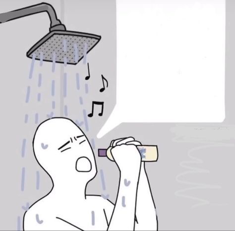 the shower singing template that SOMEONE (not me) erased the watermark for. does anyone know who it belongs to??? Speech Bubble, Singing, Parenting, Shower, Music