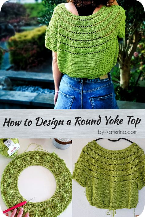 Crochet Flutter Sleeve Pattern, Jaket Crochet, Crochet Yoke, Yoke Top, Gilet Crochet, Crochet Ladies Tops, Crochet Summer Tops, Crochet Shirt, Crochet Top Pattern