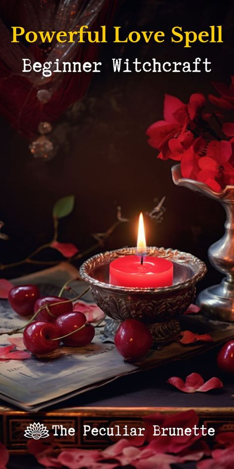 This red candle love spell is designed to attract a passionate new romance or help rekindle old flames. A love spell candle is an easy and simple ritual for beginner witches or other magical practitioners. A lit candle symbolizes and joins the physical world with the spiritual, and the right scent sets the stage for an enchanting ritual. I’ll walk you through step-by-step how to create your own unique love spell candle. I’ll be discussing ethical concerns as well as how to choose a color. Red Candle Magic, Red Candle Spell, Beginner Witches, Love Spell Candle, Candle Magic Spells, Red Candle, Spell Candle, Powerful Love Spells, Magick Spells