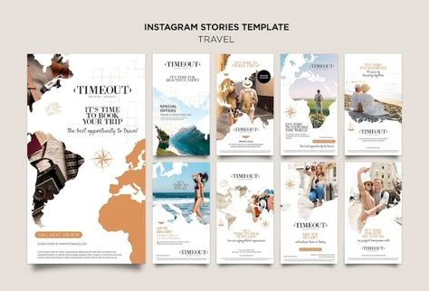 Travel Social Media Design, Travel Brochure Design, Travel Template, Tourism Design, Mises En Page Design Graphique, Instagram Stories Template, Travel Post, Social Media Branding Design, Travel Marketing