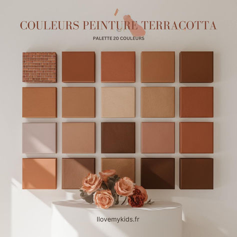 Découvrez cette magnifique palette de 20 nuances de terracotta, parfaite pour créer une ambiance chaleureuse et naturelle dans votre intérieur. Chaque couleur apporte une touche de douceur et de confort, idéale pour une chambre d’enfant, un salon ou tout autre espace de votre maison. Explorez les possibilités infinies qu’offre cette palette et laissez-vous inspirer pour transformer vos pièces avec une décoration tendance et intemporelle. 🌿✨ #DécorationIntérieure  #InspirationMaison Palette Couleur Terracotta, Sweet Home