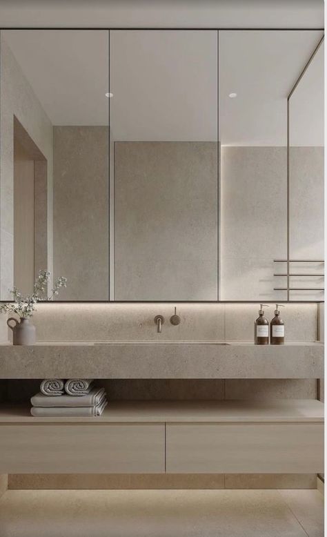 Minimalist Aesthetic Beige, Bathroom Tile Design Ideas, Architect Interior Design, Tile Design Ideas, Bathroom Big, New Bathroom Ideas, Beige Bathroom, Bathroom Design Inspiration, Bathroom Design Decor