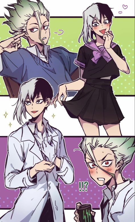 Dr. Stone Fanart, Stone World, Dr Stone, Fanarts Anime, Anime Ships, Cute Anime Guys, Stone Art, Otaku Anime, Anime Demon