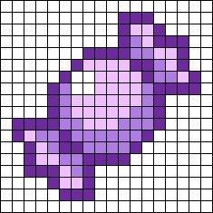 Pixel Art Pattern Easy Small Cute, Pixel Art Tiny, Pixel Art Cute Kawaii, Pixel Art Purple, Pixel Art Ideas Cute, Easy Pixel Art Ideas, Purple Pixel Art, Pixel Art Stitch, Pixel Art Simple