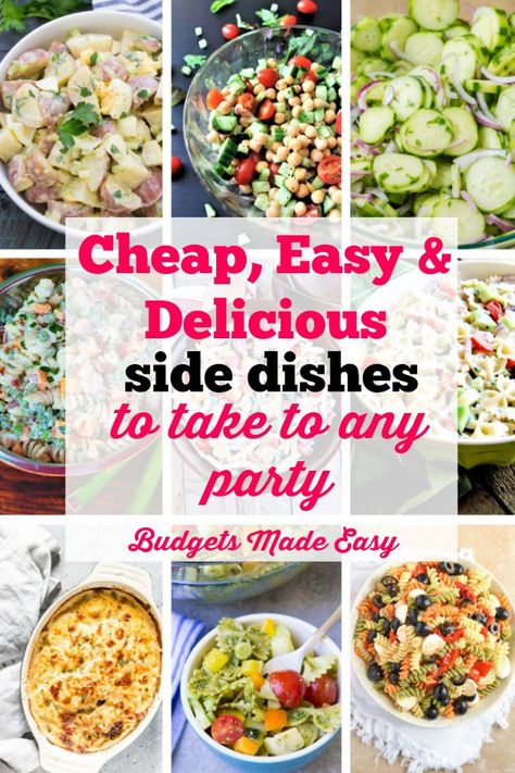 cheap easy and delicious side dishes Side Dishes For A Crowd, Party Food For A Crowd, Potluck Bbq, Cooking Scallops, Cheap Side Dishes, Dishes For A Crowd, Cheap Bbq, Picnic Side Dishes, Picnic Potluck