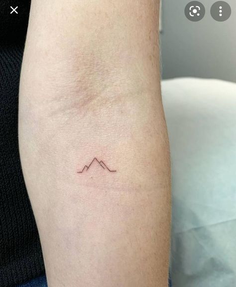 Minimalist Mountain Tattoo, Skiing Tattoo, Moutain Tattoos, Be Still Tattoo, Small Mountain Tattoo, Sunflower Tattoo Simple, Mountain Tattoos, Mountain Tattoo Simple, Minimalist Mountain