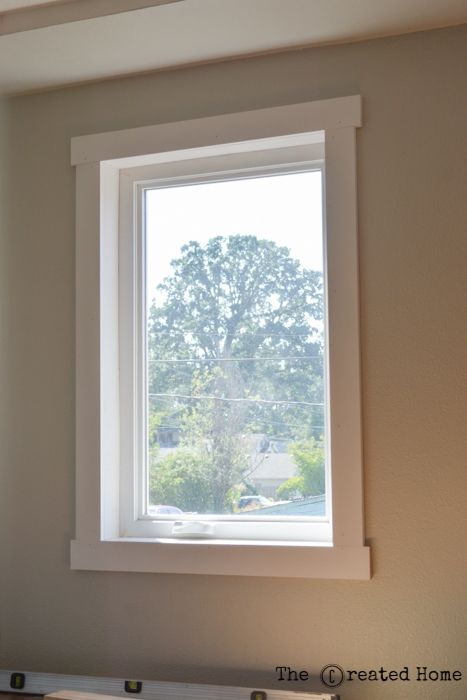 How to trim rounded window corners - The Created Home Bump Out Window Interior, Trimless Windows, Cottage Trim, Window Trim Ideas Interior, Outside Bathroom, Post Frame Homes, Window Casings, Hgtv House, Coastal Windows