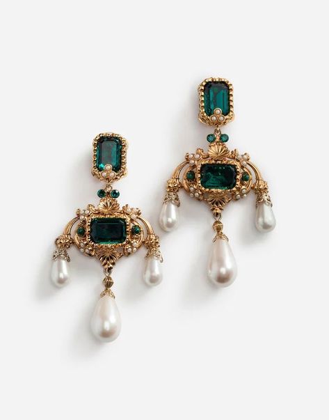 Dolce And Gabbana Jewelry, Dolce And Gabbana Earrings, Bijoux Art Deco, Grandmother Jewelry, Pearl Details, Bracelet Love, Popular Jewelry, Sterling Silver Studs, Dolce & Gabbana