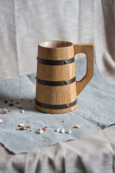 Hobbit Wooden Beer Mug 0.7 l (23oz), natural wood, handmade,  gift for him, groomsmen gift, Father's day, beer tankard, Dad, grooms gift Wooden Mug, Wood Beer Holder, Custom Beer Mugs, Wooden Cups, Wood Mug, Wooden Beer Mug, Beer Company, Beer Mugs, Beer Steins