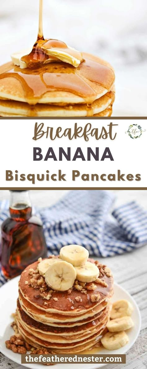 Bisquick Banana Pancakes, Recipe With Bisquick, Bisquick Pancake Recipe, Fluffy Banana Pancakes, Bisquick Pancakes, Best Biscuit Recipe, Easy Banana Pancakes, Pancake Mix Recipe, Banana Waffles