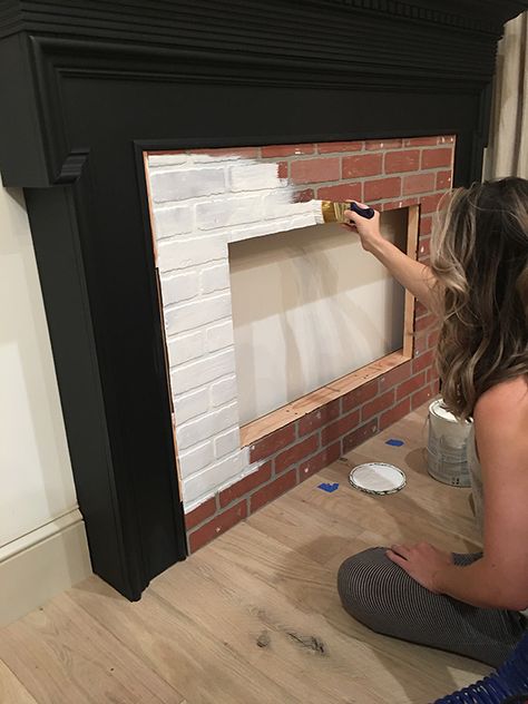 Diy Fireplaces, Electric Fireplace Surround, Diy Electric Fireplace, Diy Shiplap Fireplace, Diy Fireplace Mantle, Painted Fireplace, Electric Fireplace Mantle, Faux Fireplace Mantels, Fireplace Diy