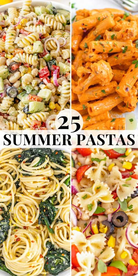 Creamy Summer Pasta, Pasta Summer Dinner, Late Summer Recipes Dinner, Room Temperature Pasta Dishes, Delicious Summer Recipes, Yummy Pasta Salad Recipes, Pasta Salad For Camping, Pasta Recipes Summer, Crunchy Pasta Salad