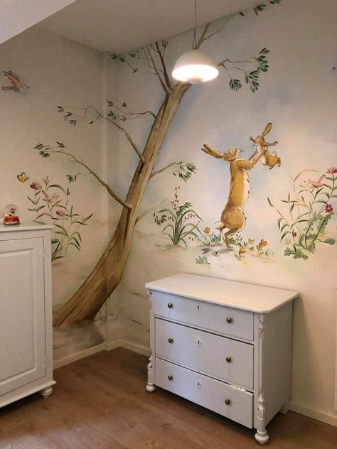 Nursery Murals Painted, Tree Wall Painting, Nursery Wall Painting, Mural Inspiration, Newborn Room, Wall Murals Diy, Kids Room Murals, Tree Mural, Unique Nursery