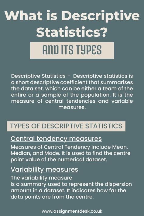 types of descriptive statistics
5 examples of descriptive statistics
inferential statistics
how to explain descriptive statistics
types of descriptive statistics pdf
descriptive statistics interpretation example
8 descriptive statistics
importance of descriptive statistics Descriptive Statistics, Statistics Help, Statistics Math, Central Tendency, Statistical Analysis, Data Analyst, Data Analysis, Data Analytics, Business Management