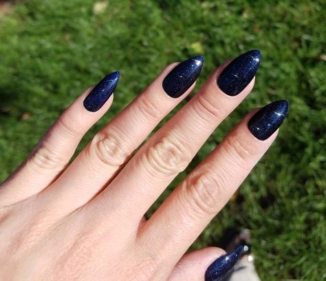 Matt Gel Nails, Acrylic Nails Dark Blue, Nails Dark Blue, Pineapple Nails, Faux Nails, Dark Blue Nails, Navy Nails, Blue Glitter Nails, Navy Blue Nails