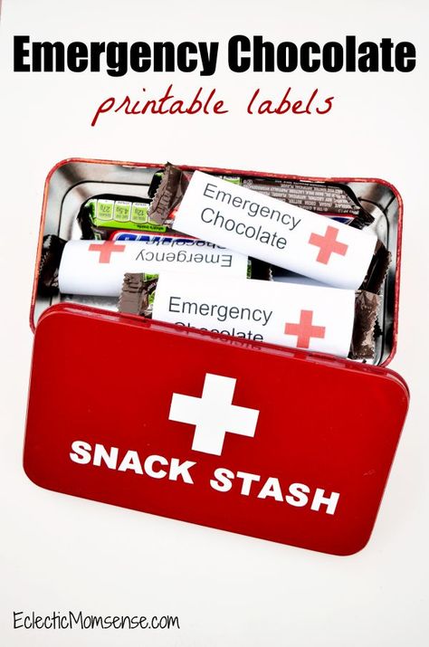 Emergency Chocolate & Snack Stash Tin | Printable SNICKERS® candy wrappers. [ad] #EatASnickers Chocolate Rapping Idea, Emergency Chocolate, Bosses Day Gifts, Chocolate Wrapping, Volunteer Gifts, Candy Favors, Chocolate Packaging, Candy Wrappers, Candy Bar Wrappers