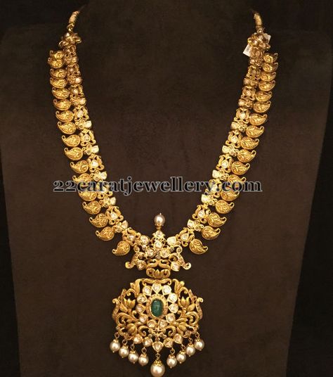 Kasu Haram, Mango Haram, Haram Designs, Gold Reserve, Mesh Necklace, Gold Jewelry Simple Necklace, Beautiful Gold Necklaces, Gold Necklace Indian Bridal Jewelry, Antique Jewelry Indian