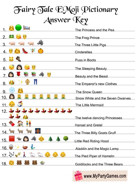 Free Printable Fairy Tales Emoji Pictionay Quiz for Baby Shower Emoji Word Games, Emoji Quiz And Answers, Emoji Charades, Guess The Emoji Answers, Emoji Words, Emoji Answers, Quiz Ideas, Guess The Emoji, Emoji Puzzle