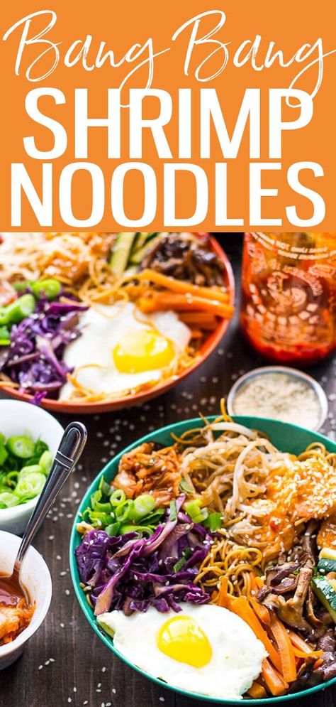 High Protein Noodle Bowl, Shrimp Noodle Bowl, Bibimbap Bowl, Bowls Recipes, Shrimp Noodles, Teriyaki Bowl, Bang Bang Shrimp, High Protein Meal Prep, Curry Noodles